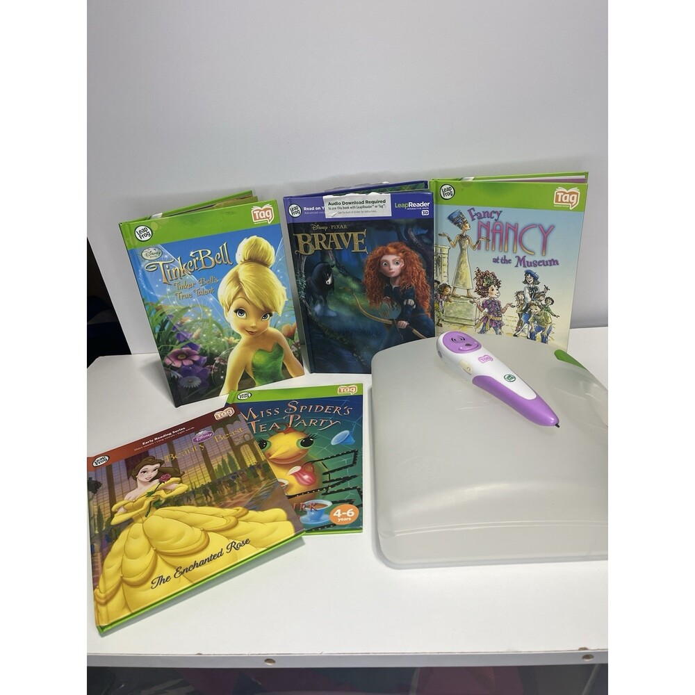 LeapFrog Tag Reading Bundle- 5 Books + Carrier + Electronic Reading Pen